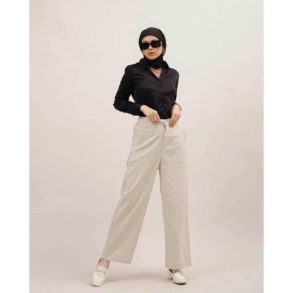 KULOT MINKA LINEN RAMI PANTS CELANA KANTOR DAILY PREMIUM B209 CO