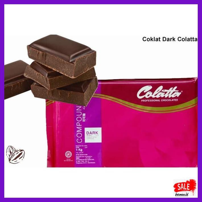 

SAKMACOKLAT- COLATTA DARK COMPOUND 1 KG / COKLAT BLOK COLATA HITAM 1KG -MAKANAN-MINUMAN.