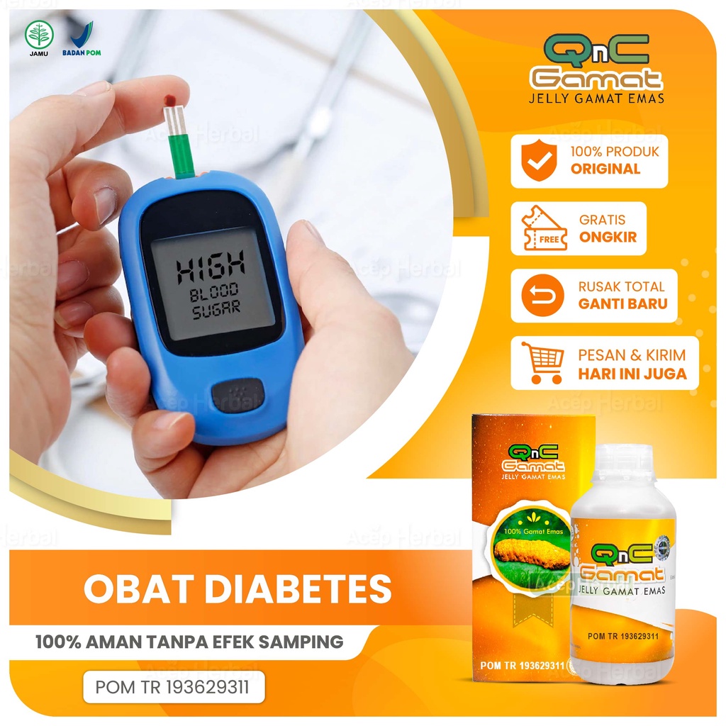 Jual Obat Diabetes Kering Dan Basah Gula Darah Kencing Manis Qnc Jelly