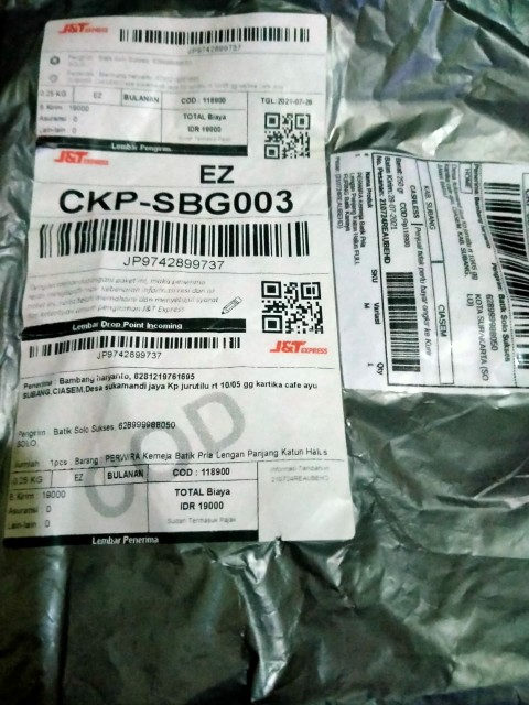 Perwira Kemeja Batik Pria Lengan Panjang Katun Halus Full Furing Batik Kanaya