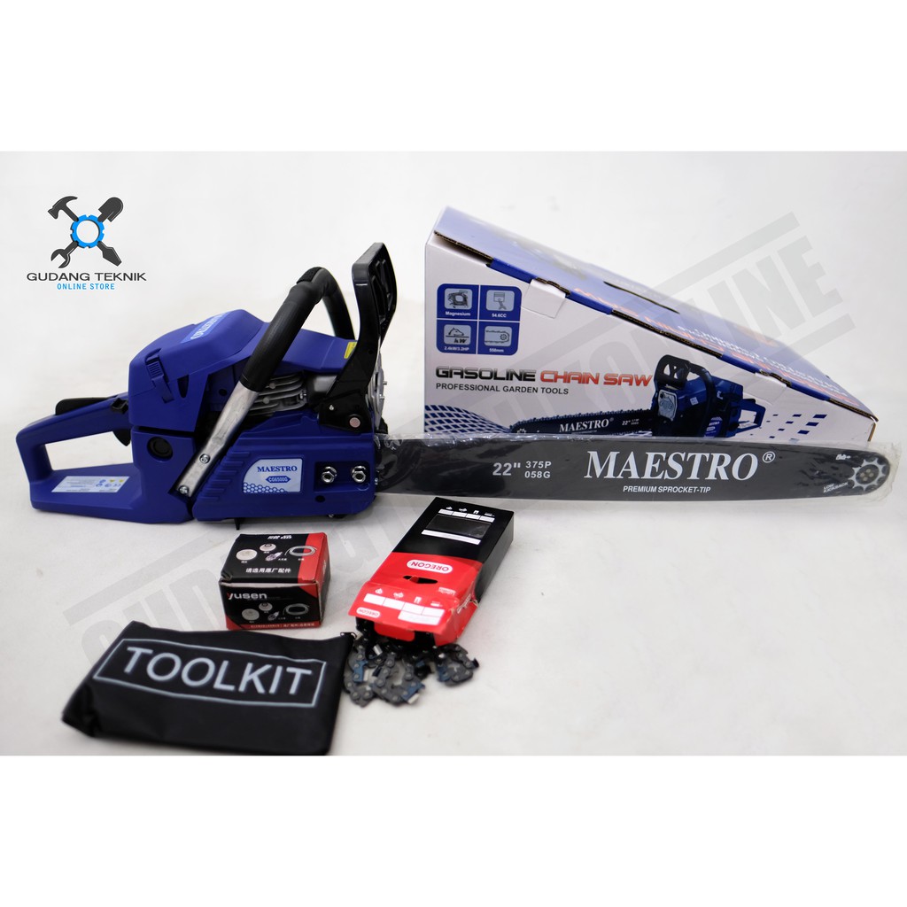 Mesin Gergaji Kayu Chainsaw Maestro Chain Saw CS6500G 22 Inch / Chain Saw CS 6500G 22&quot; MAESTRO