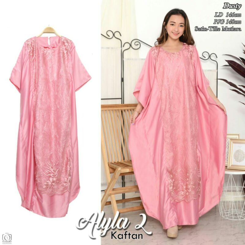 funie alyla kaftan bahan valvet kombinasi tule