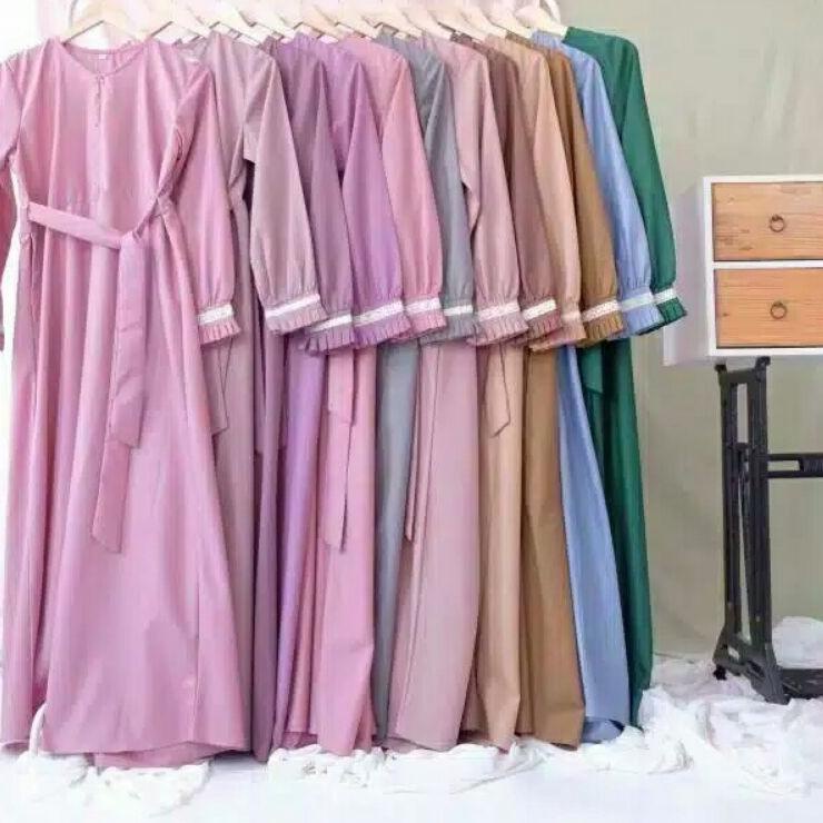 (READY) gamis toyobo fodu lengan renda busui part 2