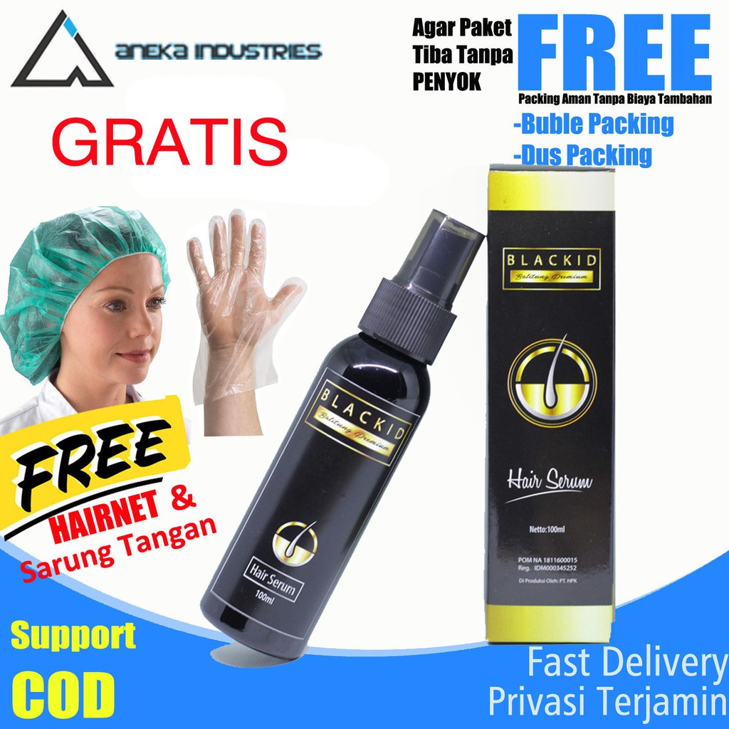 BLACKID HAIR SERUM HERBAL Anti  uban  dan Rambut  Rontok 