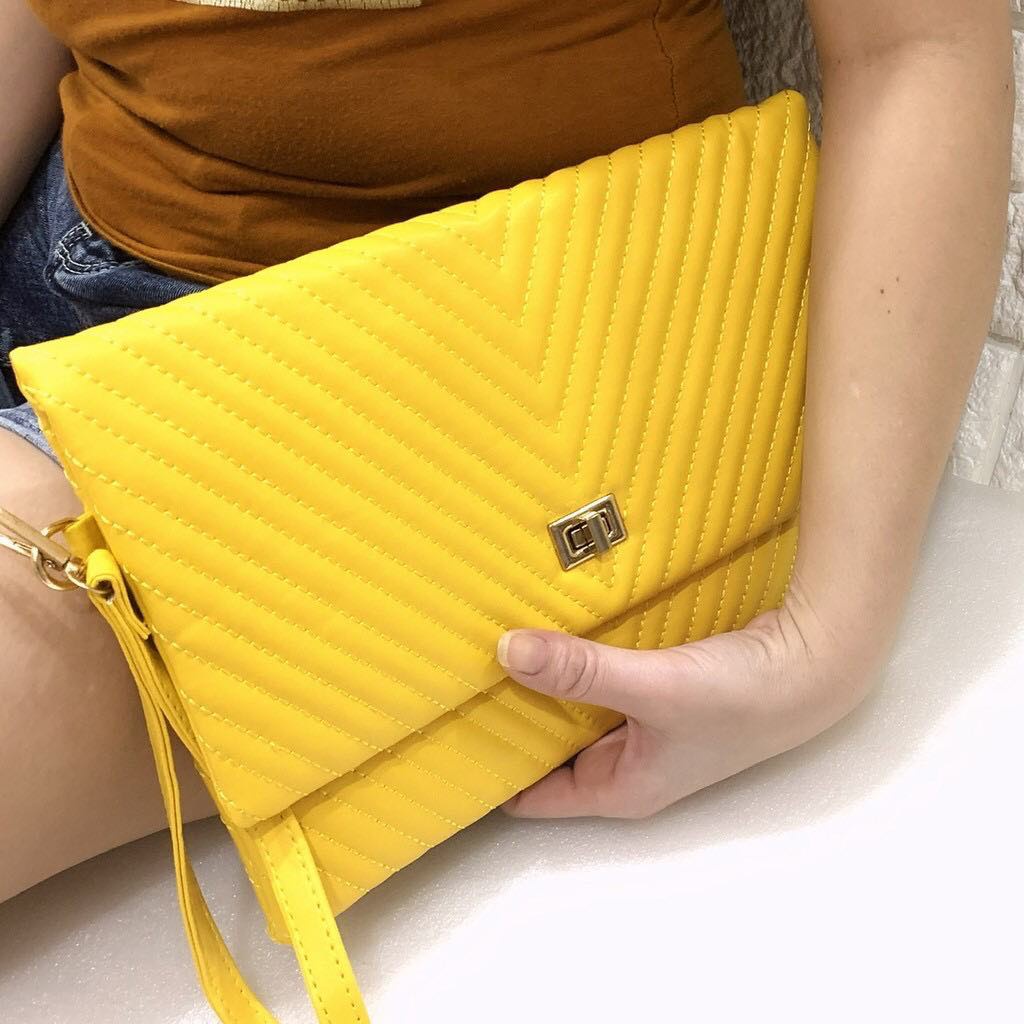 Hand Bag Wanita KLASIK Chevron 2020 Kulit super kunci kotak slingbag wanita cevron YSL Terbaru Hadia
