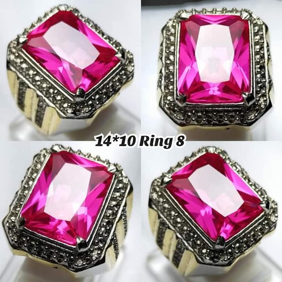 Cincin Batu Akik Merah Siem Rose Bangkok Size Kotak