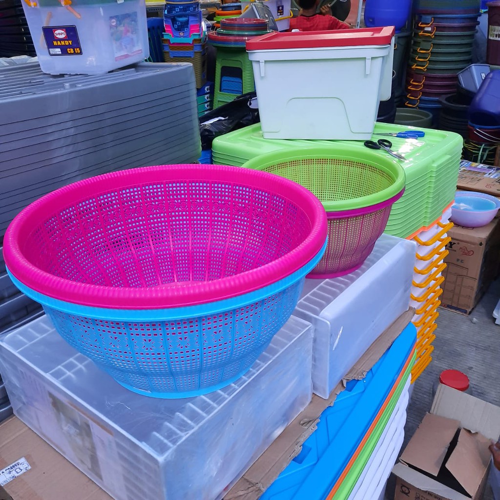 Bakul / Wakul Nasi Wadah Nasi Tempat Nasi Plastik Green Leaf Small - Large