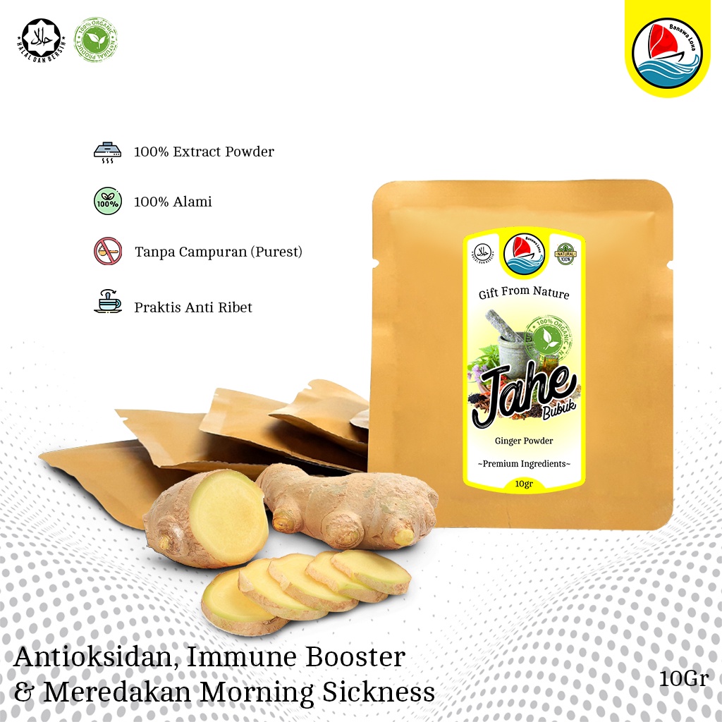 

BANAWA LOKA Jahe Bubuk Asli 10g murni 100% TANPA CAMPURAN Ginger Instant Powder