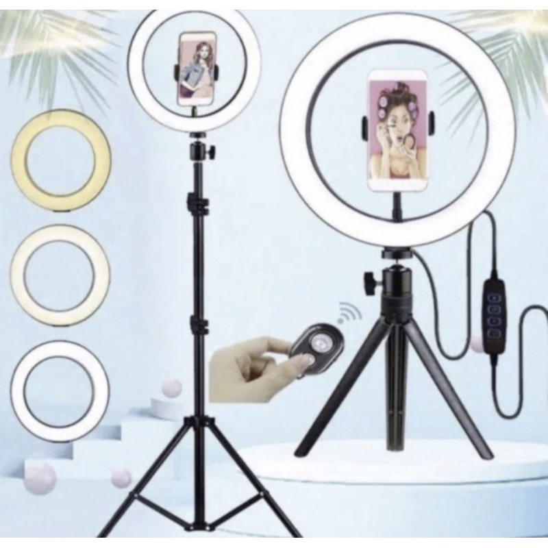 Paket Ringlight 26cm + Tripod 2.1M -  Ringlight 26cm + Tripod 2.1M Paket Murah