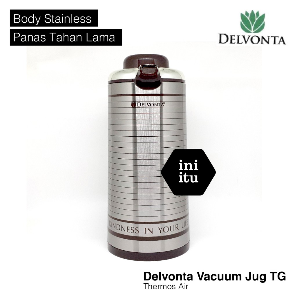 [ Delvonta ] Termos Kaca / Thermos / Vacum Jug Delvonta - Panas Tahan Lama