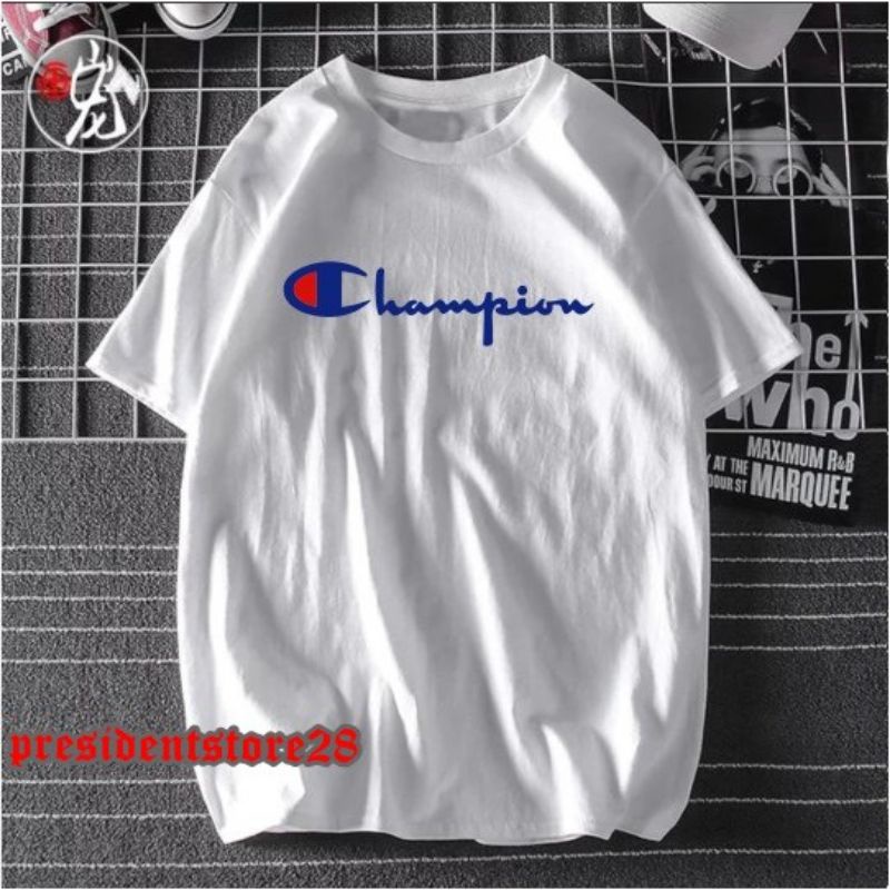 KAOS CHAMPION / KAOS PENDEK PRIA COTTON COMBED 30S PREMIUM / BAJU DISTRO PRIA / KAOS KEREN KEKINIAN