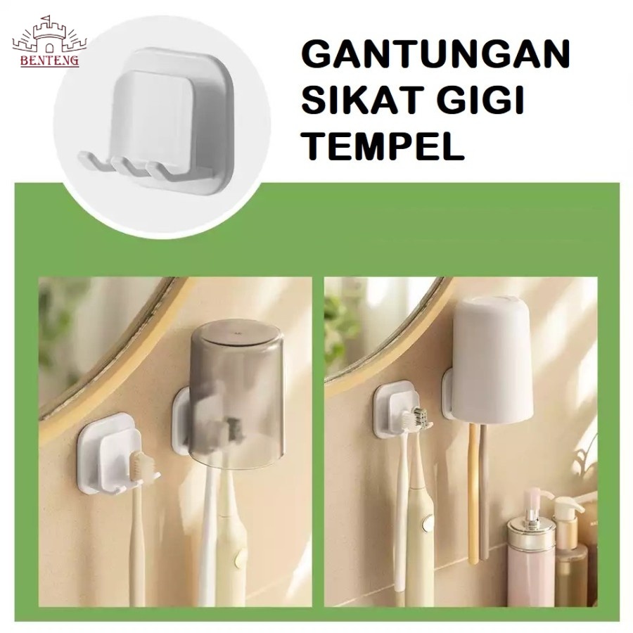 GG71 - Tempat Penyimpanan Sikat Gigi holder hook multifungsi