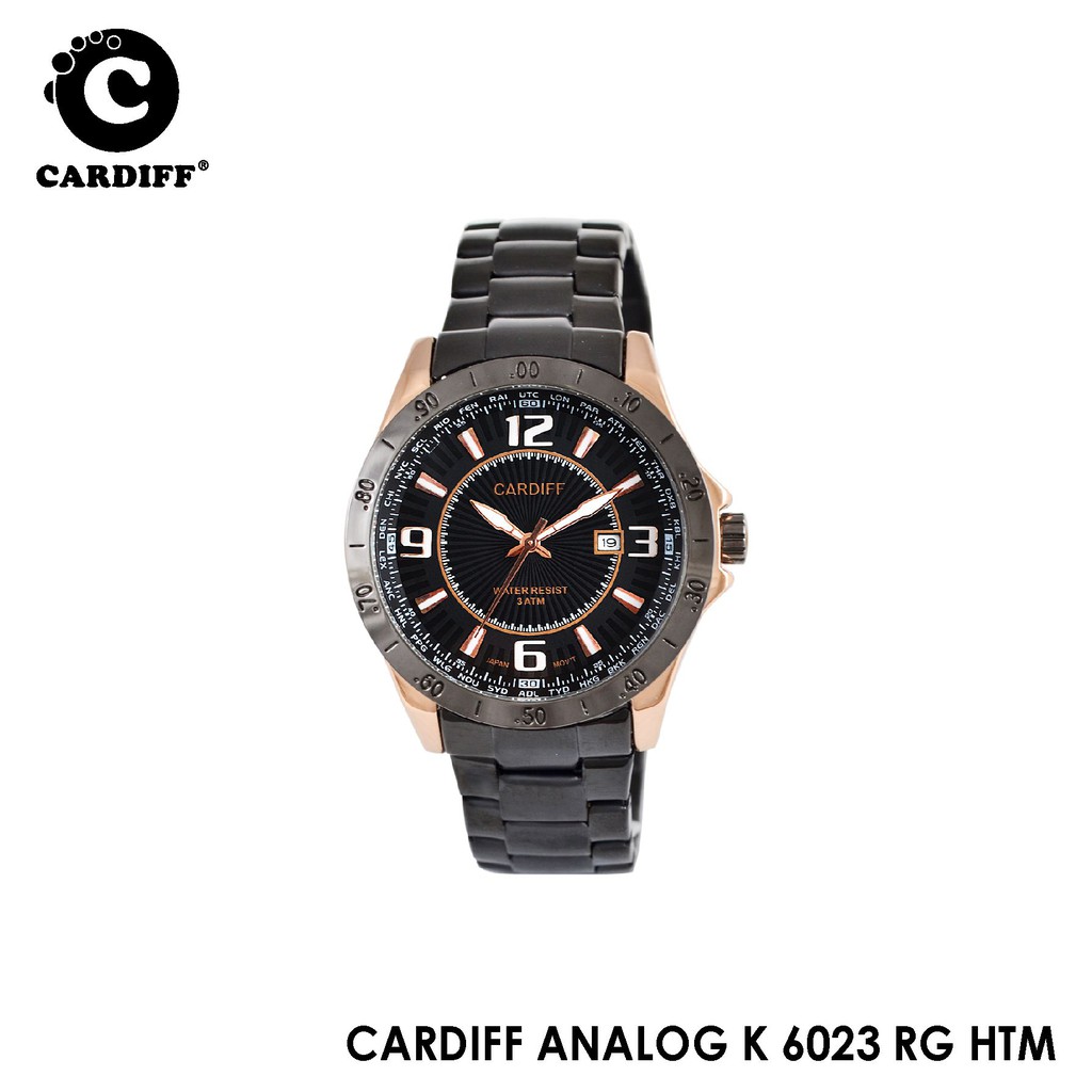 Cardiff Analog K 6023 Jam Tangan Pria, Jam Tangan Kasual