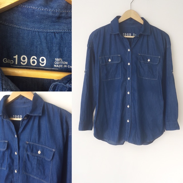 Kemeja denim wanita ORI GAP CHINA