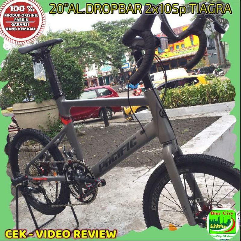 sepeda minivelo 20 inch pacific clash 7.0 2x10sp tiagra Dikirim Rakit StelJadi