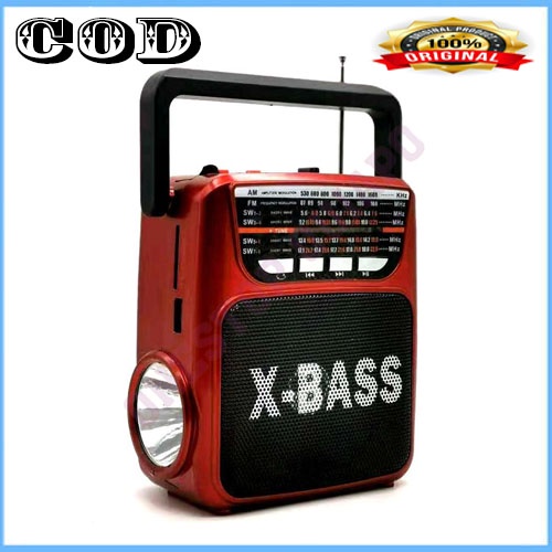 KUKU AM/FM-038 Radio AC/DC dengan Bluetooth Speaker/Kartu TF/USB/MP3 Player/Lampu Flash ORI NE