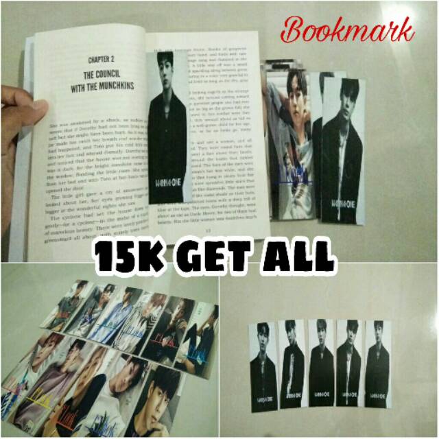 

Bookmark/pembatas buku wanna one