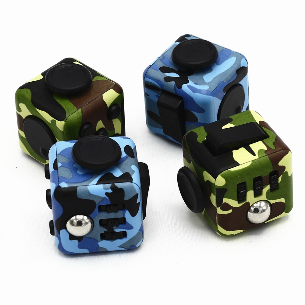 [Fresh] Fidget Cube ABS Motif Camo untuk Meningkatkan Fokus Anak / Dewasa