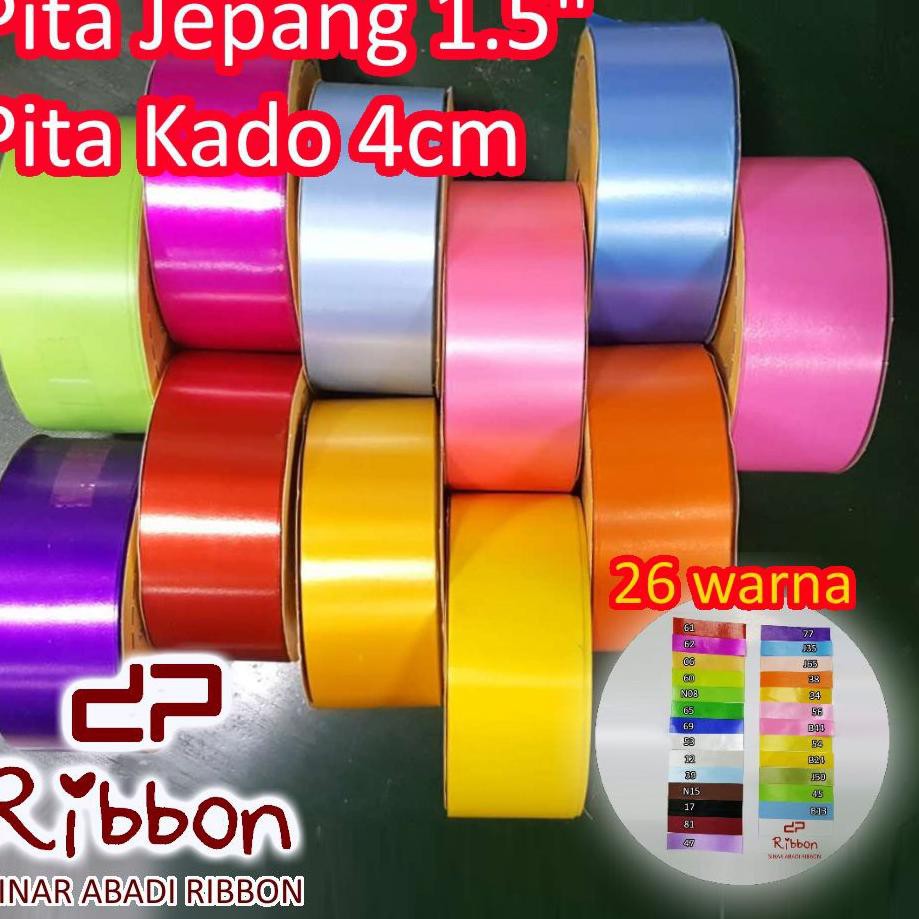 

GJP Pita Kado Besar 4cm / Pita Jepang 1.5" / Pita Kertas 38mm/ Pita Plastik PP POLOS➵© (Terbaru)