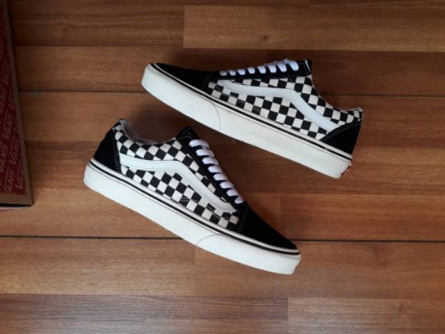 VANS OLD SKOOL ANAHEIM CHECKERBOARD BLACK WHITE PREMIUM BNIB MADE IN CHINA Waffle DT 40/41/42/43/44