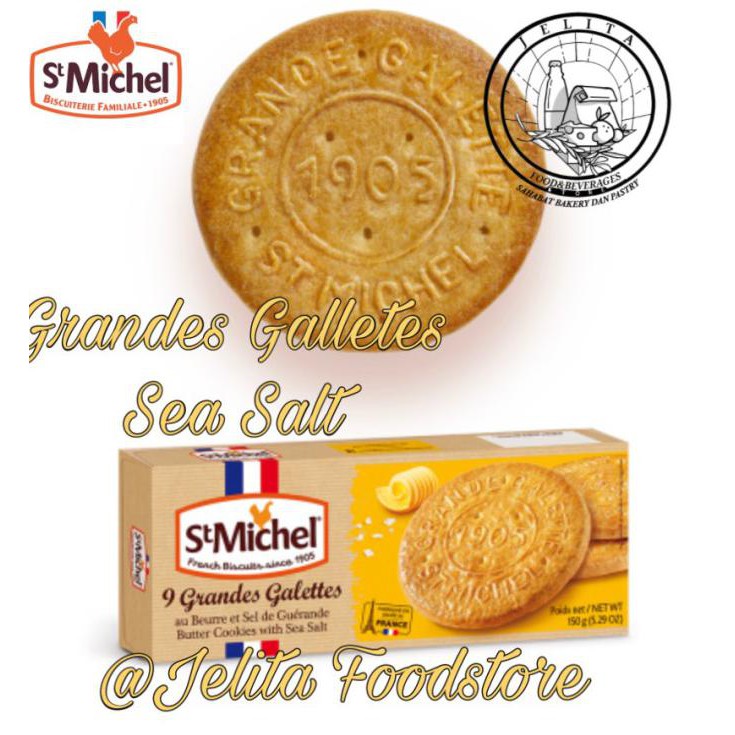 

Terlaris St. Michel Grandes Galletes Sea Salt 3X3Pcs 150Gr (Biskuit-Biscuit)