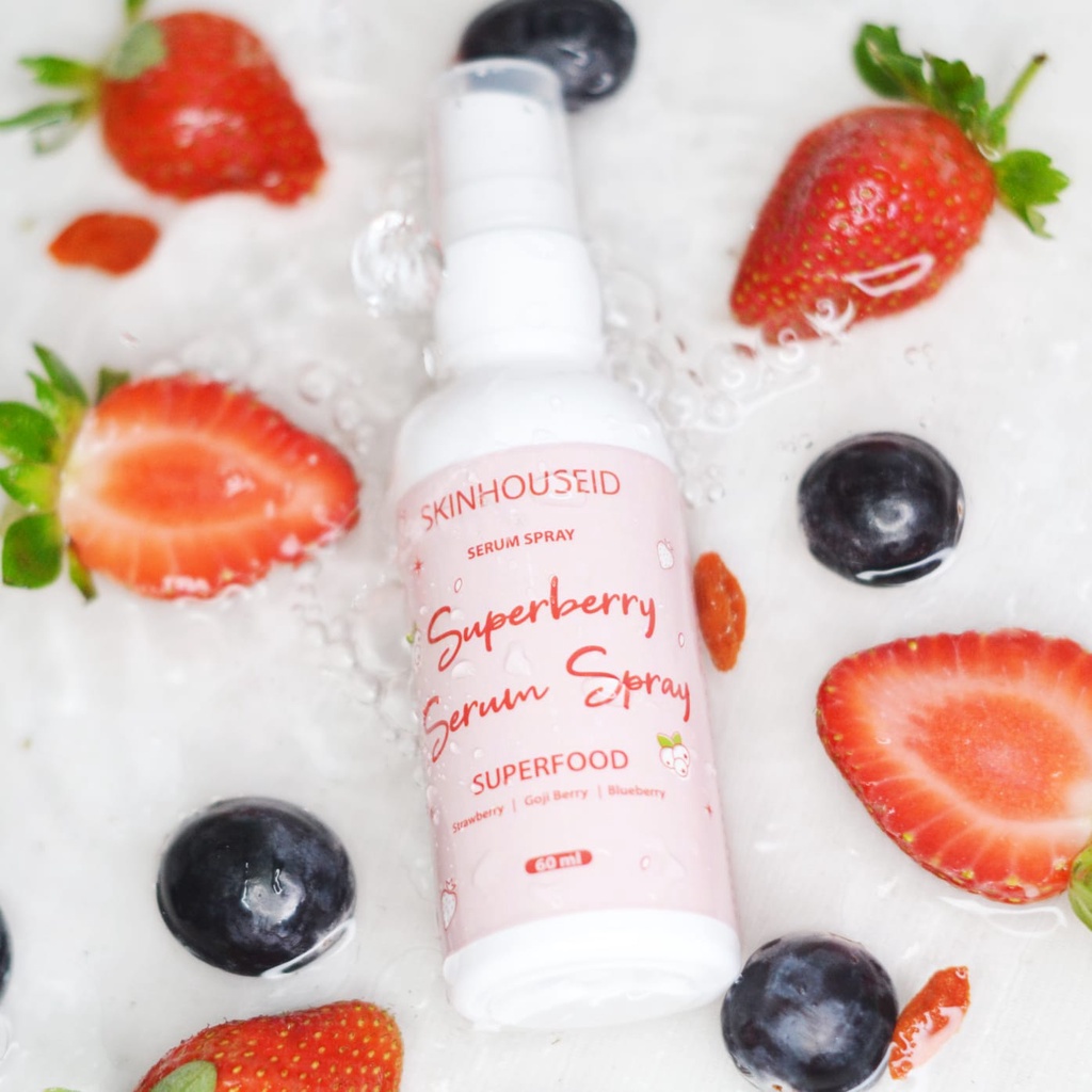 [ SKINHOUSEID ] SUPERBERRY SERUM SPRAY 23ML &amp; 60ML BY SKINHOUSEID | SUPER FOOD SERUM SPRAY | BRIGHTENING SERUM SPRAY | BPOM