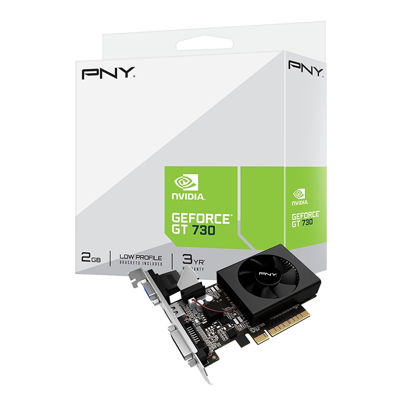 VGA PNY GT 730 2GB Single Fan GeForce GT730 Low Profile Resmi Original