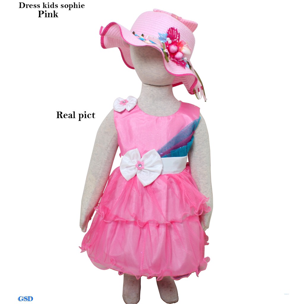 Dress Kids Sophie/Baju Bayi Import/Dress Anak Bayi Cantik/Baju Terusan Anak/Baju Anak Terbaru Murah