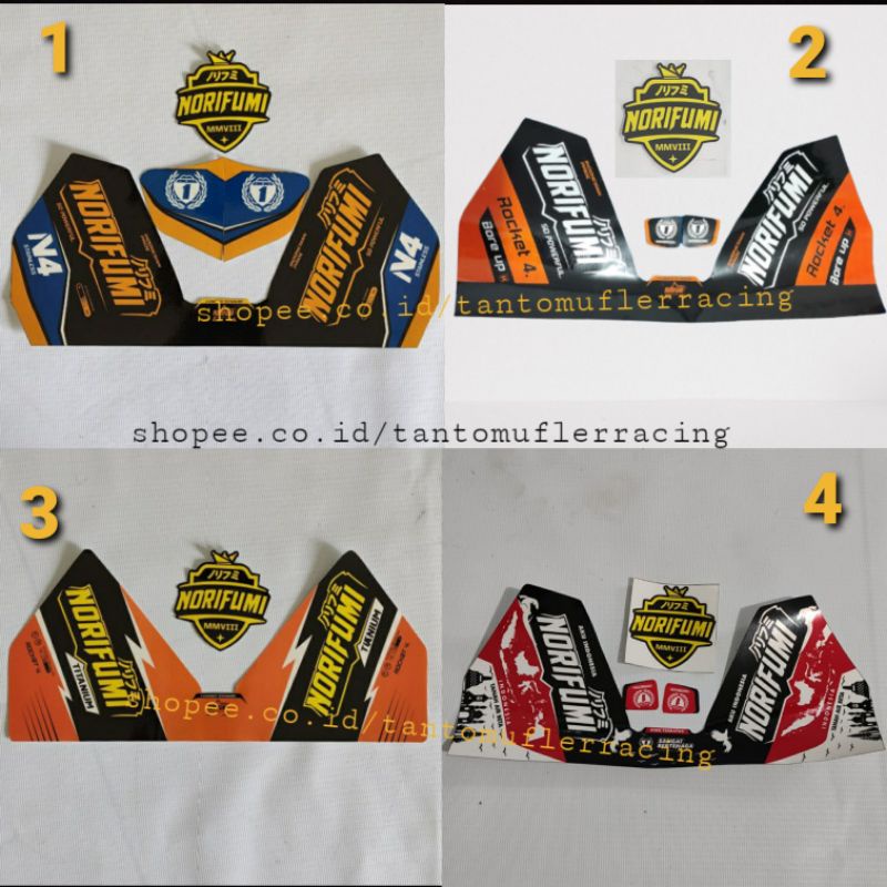 STIKER KNALPOT NORIFUMI EMBLEM NORIFUMI AWET TAHAN LAMA BAHAN VYNIL TAHAN PANAS DAN TAHAN AIR NORIFU