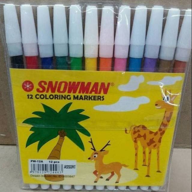 

Spidol SNOWMAN 12 Warna