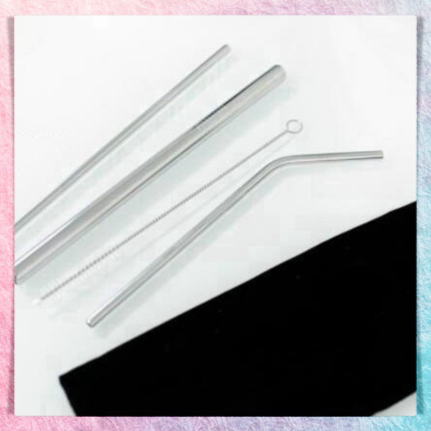 Sedotan Stainless Set | Sedotan Stainless 5 in 1 | Sedotan Stainless Steel | Reusable Straw