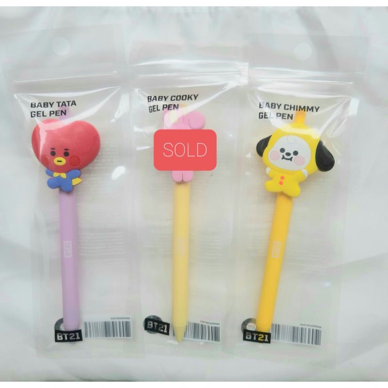 

[B1G1] BT21 Line Friends - Pulpen Gel pen Tata Cooky Chimmy bts buy 1 get 1