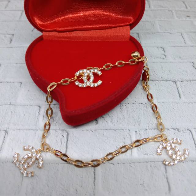 JNjewerly - ( PERAK ) GELANG TANGAN PERAK 925 LAPIS EMAS KUNING / GTP-6 PERHIASAN SILVER WANITA