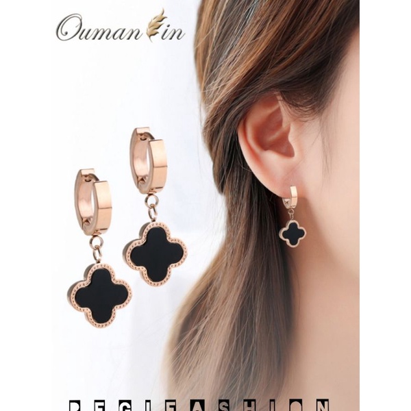 { Bayar Ditempat } Anting Titanium Wanita Elvy Rose Gold / Anting Wanita Titanium Asli / Anting Wanita Korea Model Terbaru