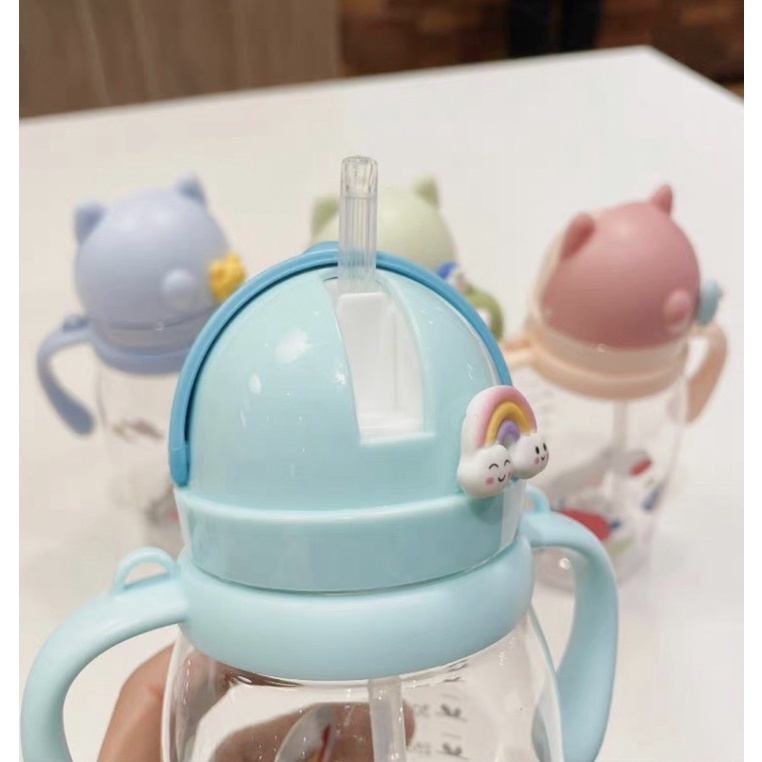 2676 BOTOL MINUM AIR ANAK BERUANG / BOTOL MINUM MOTIF ADA GAGANG 550ML / BOTOL MINUM SEDOTAN