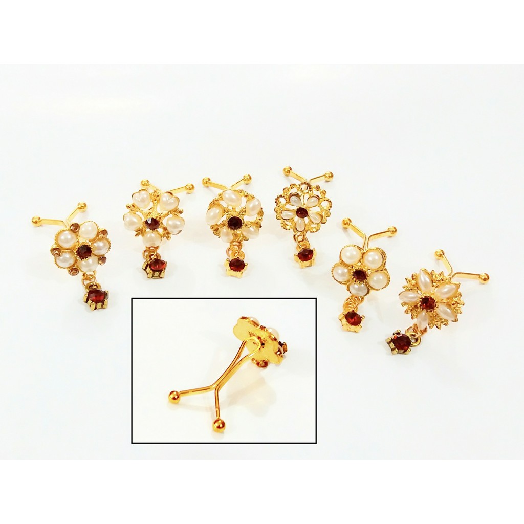 pin turki gold flower bros jilbab dagu