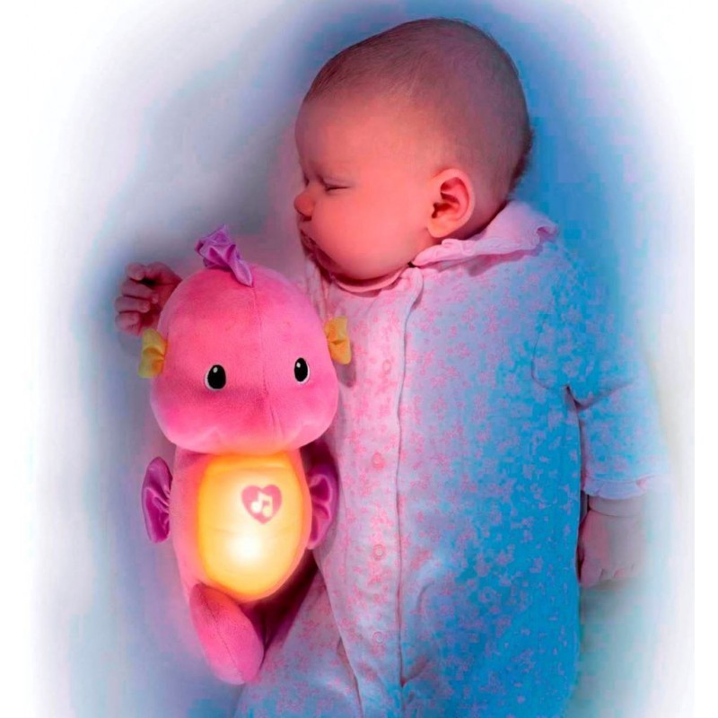 Fisher Price Snug &amp; Glow Sea Horse Teman Tidur Bayi - Pink