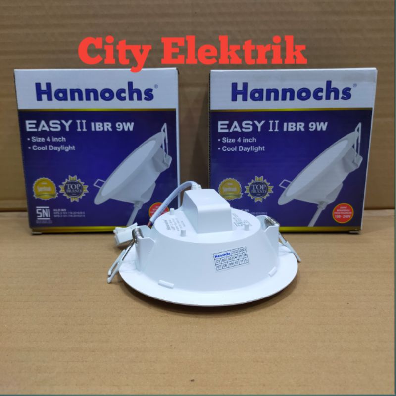 LED Panel Hannochs Easy II IBR 9 Watt / Lampu Downlight Hannochs 9w / Lampu Pelafon Hannochs 9 Watt ( Cahaya Putih )