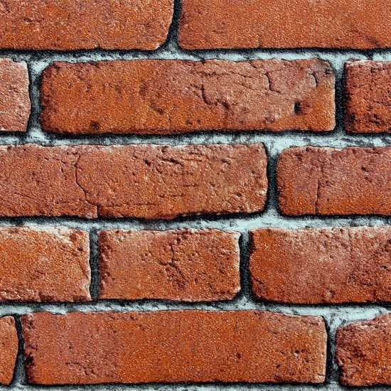 Jual Wallpaper Motif Bata Merah 3d Rock Dv1443 Indonesia Shopee Indonesia