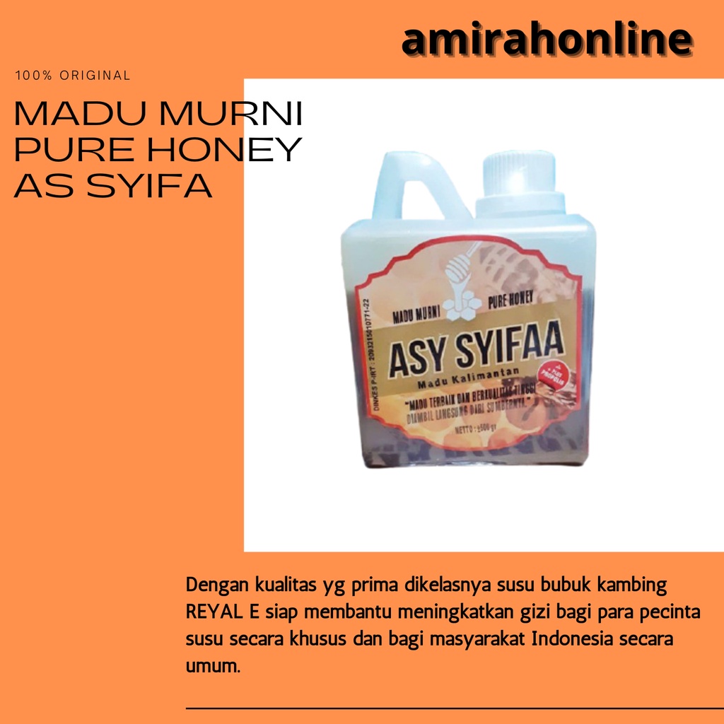 

MADU MURNI PURE HONEY AS SYIFA 500 Mg | BANTU SEMBUHKAN FLU BATUK ANTI ALERGI DAN MEYEMBUHKAN ASMA