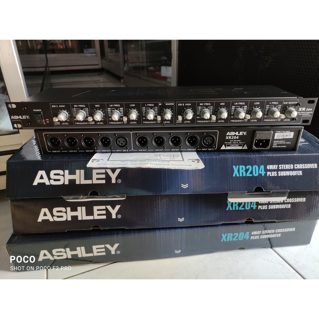 Crossover Aktif Ashley XR204 Cross Aktif Ashley XR 204 4 Way Double Subwoofer Full Makro Original
