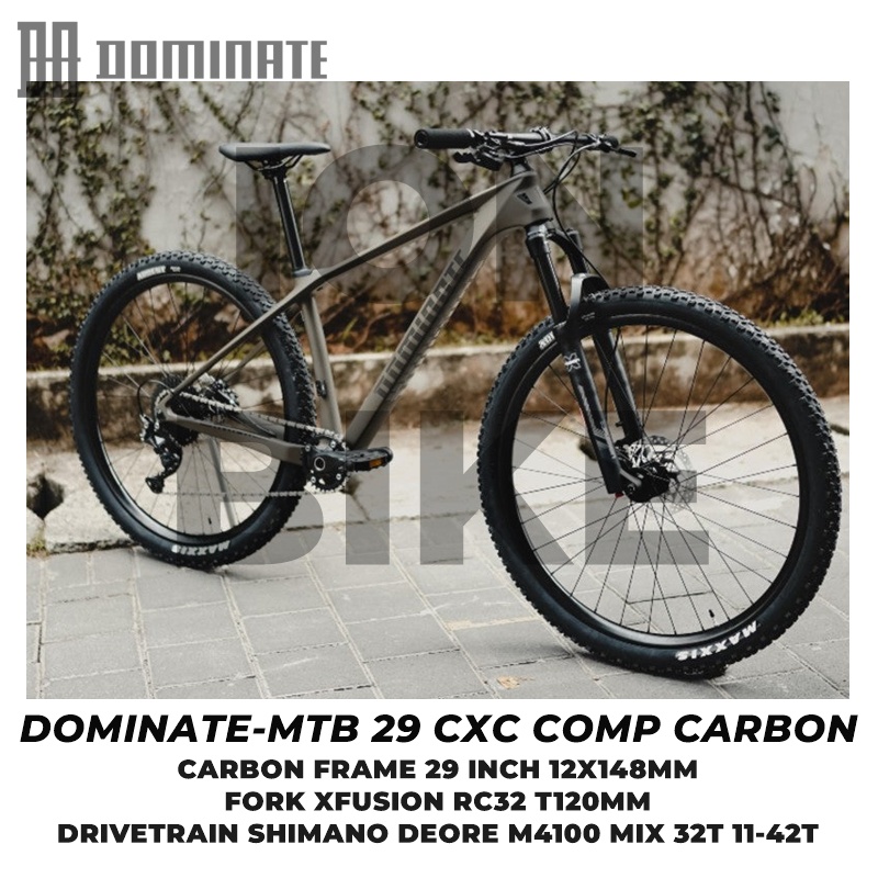 Sepeda MTB 29 Inch Dominate CXC Comp Carbon 29ers 29er er 10 Speed Deore 32T 42T