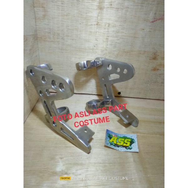 Breket Lampu RX KING Copy Bpro-breket lampu RX king B pro crome poles set kanan kiri terbaik terlaris-Breket+as30 RX king