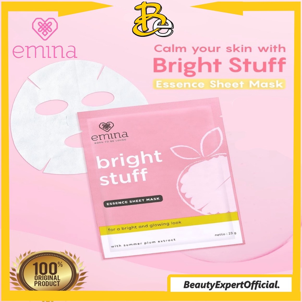 ⭐️ Beauty Expert ⭐️ Emina Bright Stuff Essence Sheet Mask | 1 Sachet