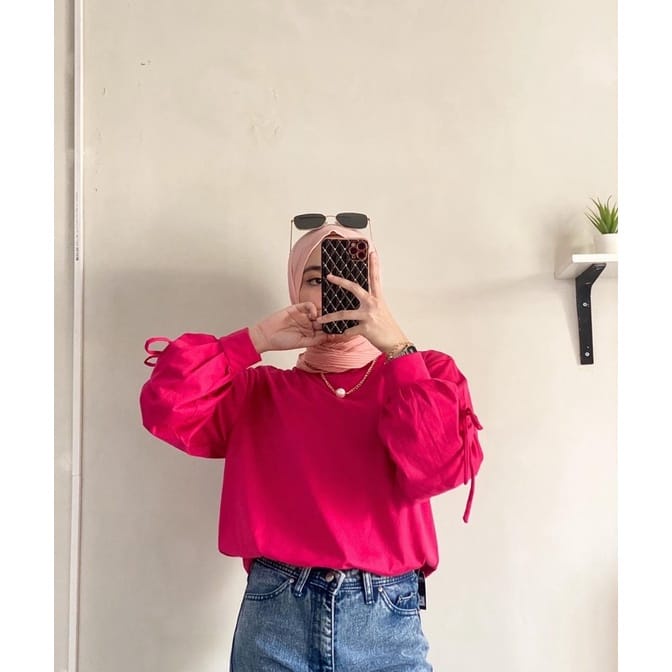 BEFAST - ZEC OOTD Blouse GABBY / Ghema Puff Top / Atasan Lengan Panjang / Pakaian Wanita Remaja / Keluaran Terbaru / Blouse Casual Wanita / Fashion Wanita Kerja / Outfit Cewe Kue / Blouse Polos Formal / OOTD Kekinian Remaja ABG / Trendy