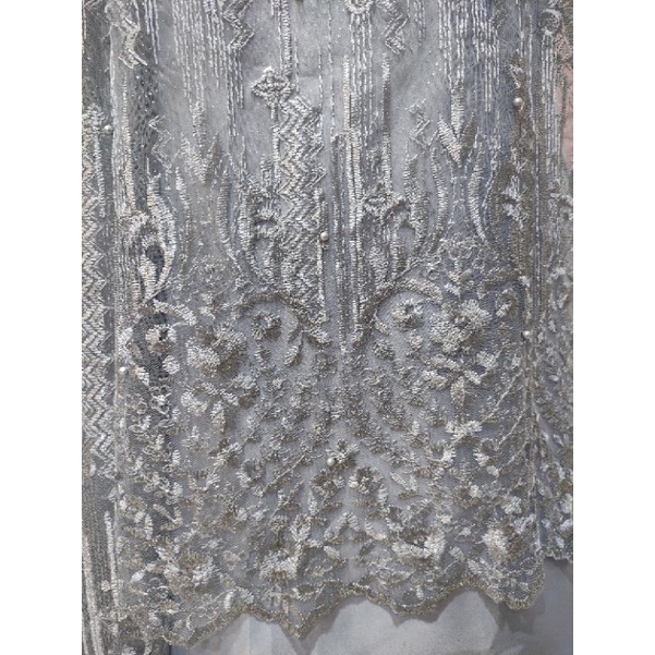 Kain Tile Brokat Majestic Rain Dress A D#4 No 1 Silver.