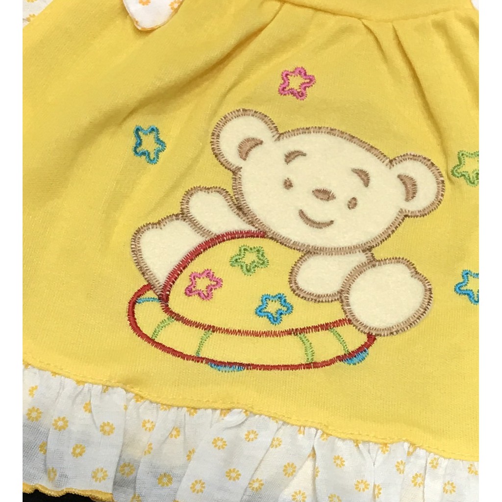 Babysmart - Setelan Baju bayi Perempuan motif BEAR SUSUN PLANET KIDS usia 0 - 6 bulan / Pakaian anak