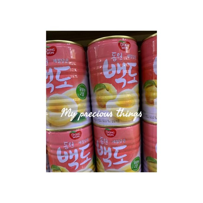 

Buah persik putih korea kaleng - dongwon white peach 400gr