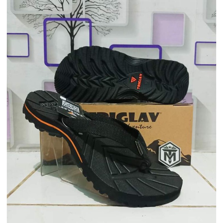 Sandal Jepit Gunung Outdoor Pria Hitam Triglav