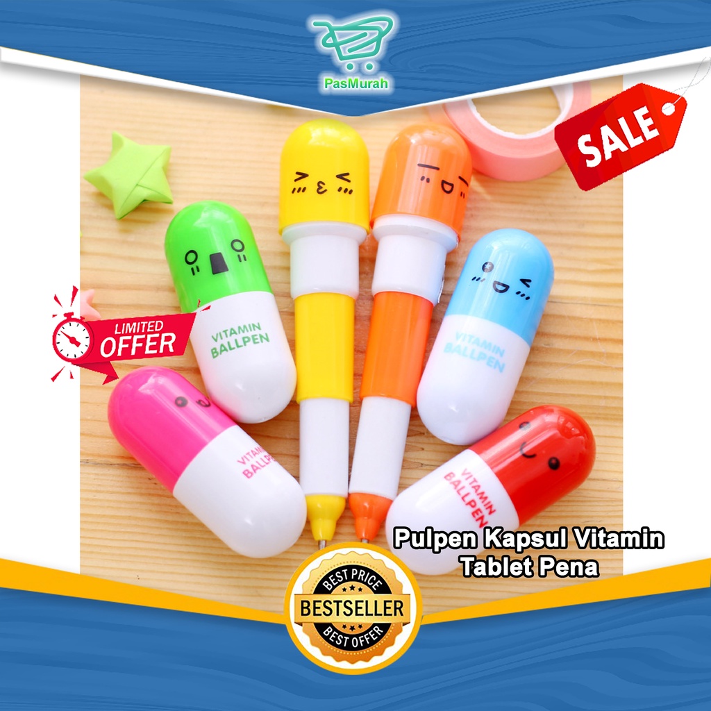 

Pulpen Kapsul Vitamin Tablet Pena Vitamin Ballpen Obat Kapsul Unik Viral